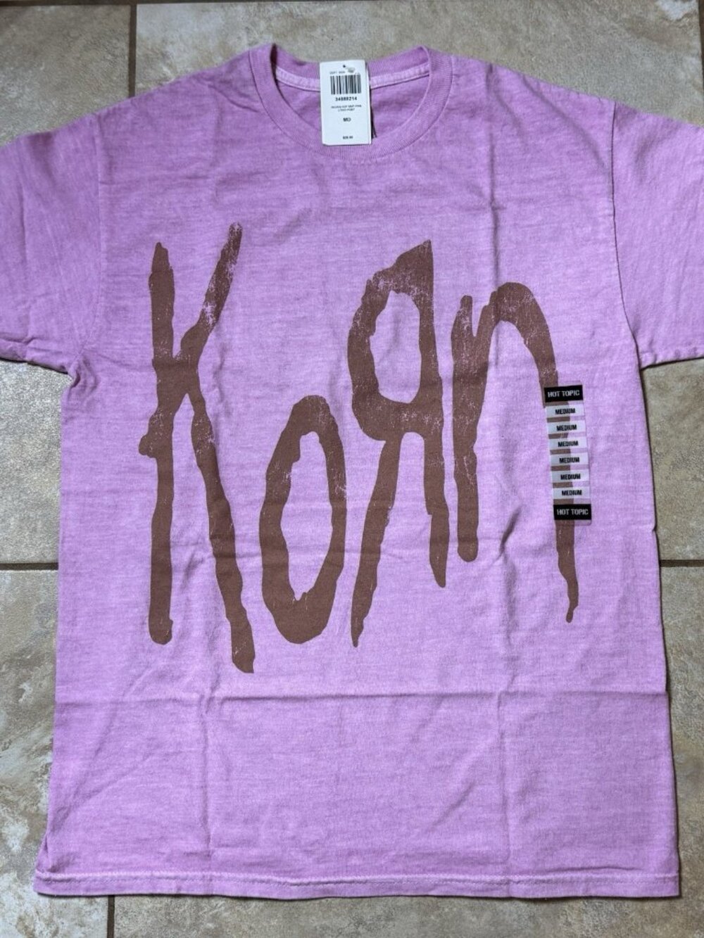 Korn Pink Logo T-Shirt MEDIUM New With Tags
